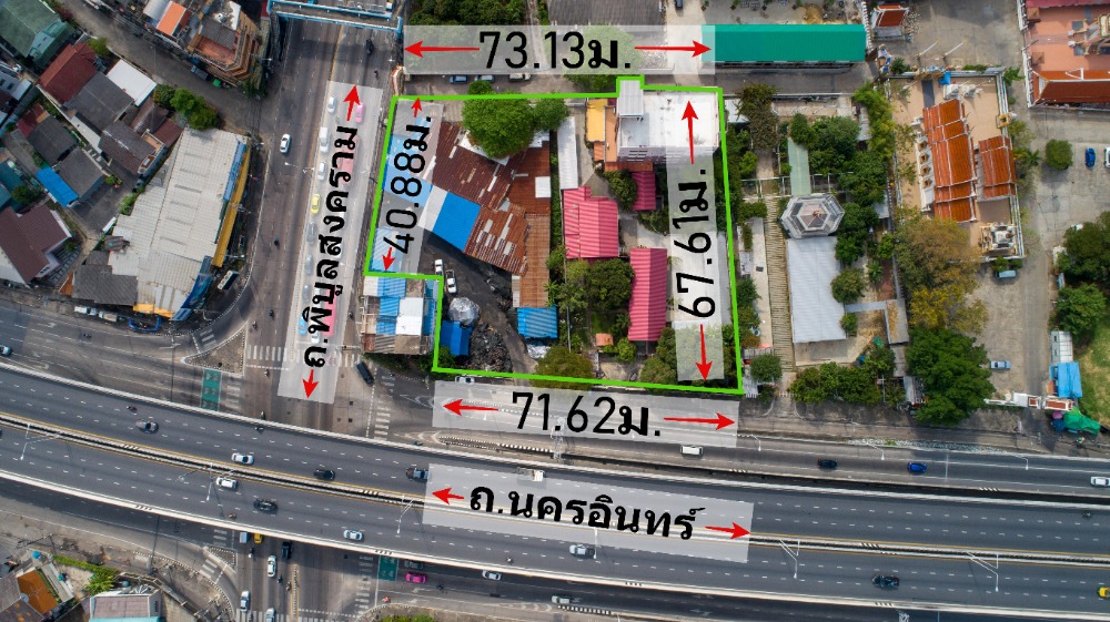 For SaleLandRama5, Ratchapruek, Bangkruai : Land for sale in Nakorn In, Pibulsongkram, in the heart of Nonthaburi. Not far from the MRT, size 3-0-10 rai, suitable for building a condominium Community Mall Shopping Center