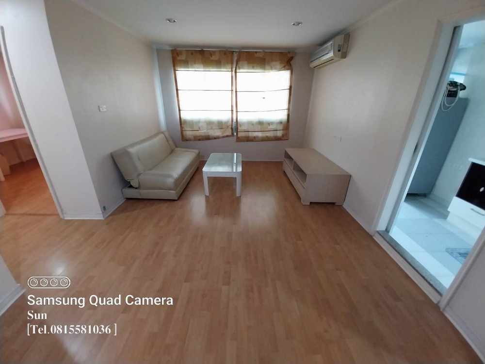 For RentCondoRatchadapisek, Huaikwang, Suttisan : #Condo for rent, Lumpini Ville Cultural Center - 2 Bedroom, 2 bathroom, 1 kitchen - 3rd floor, area 60 sq.m. - fully furnished  Rental price 15,500 baht/month