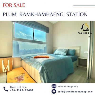 For SaleCondoRama9, Petchburi, RCA : For sale Plum Ramkhamhaeng Station Condo, 1 bedroom with the best view