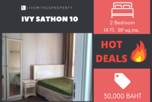 For RentCondoSathorn, Narathiwat : Urgent rent!! Cheapest on the web, very beautiful decorated room, Ivy Sathon 10
