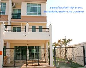 For SaleTownhouseHuahin, Prachuap Khiri Khan, Pran Buri : Townhome for sale, mountain view, 2 and a half floors, mezzanine + balcony There is an area on the side, an area of ​​64.5 square wa. The Glory House 2 project is located in front of the commercial project. Fully furnished