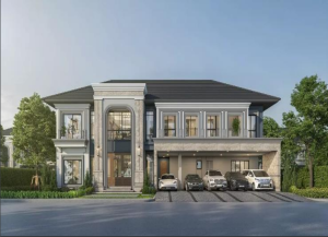 For SaleHousePattanakan, Srinakarin : Urgent sale, Grand Bangkok Boulevard Sukhumvit - Srinakarin, garden plot, large land on the side, house style Scalinata (5 bedrooms, 6 bathrooms, 5 parks) 120 million, Tel. 096-651-4465.