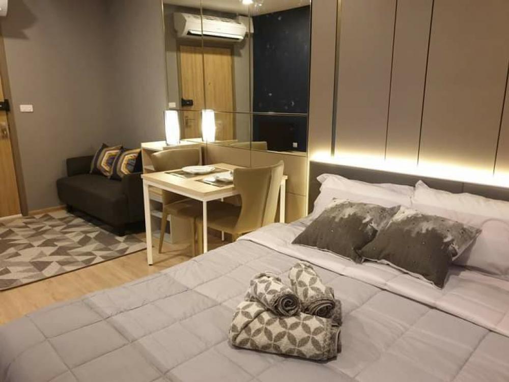 For RentCondoBangna, Bearing, Lasalle : 🥰 Condo for rent, Ideo O2, high floor studio, city view 🚅 near BTS Bangna, beautifully decorated, ready to move in.