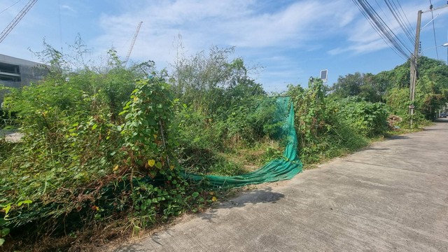 For SaleLandYothinpattana,CDC : Land for sale in Soi Praditmanutham 43, beautiful, filled in, 103 sq m.