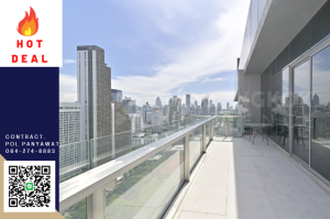 ขายคอนโดสุขุมวิท อโศก ทองหล่อ : Best deal in the building, Duplex room for 13.5 million baht, all inclusive price with transfer fees, unobstructed clear view, and a large balcony