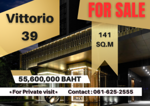 For SaleCondoSukhumvit, Asoke, Thonglor : *Great Deal Ready to move in room* Vittorio Sukhumvit 39 | 2 Bed | 061-625-2555
