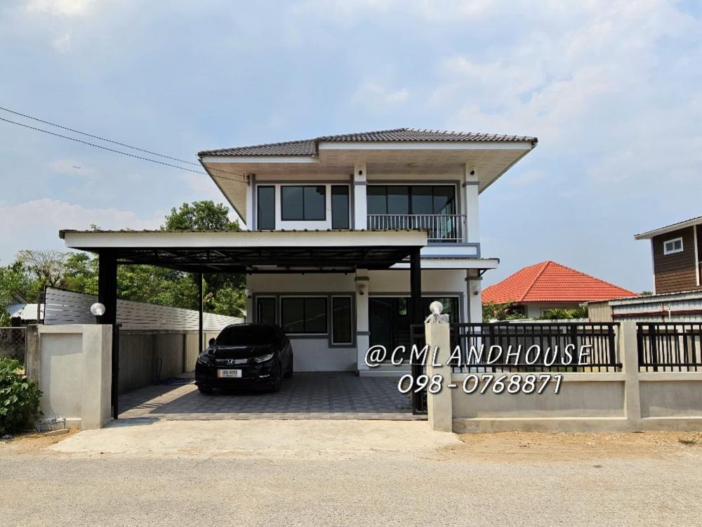 For SaleHouseChiang Mai : Newly built house in Muang District, 4 bedrooms in front of the Chiang Mai Government Center, just 3 km from the city.