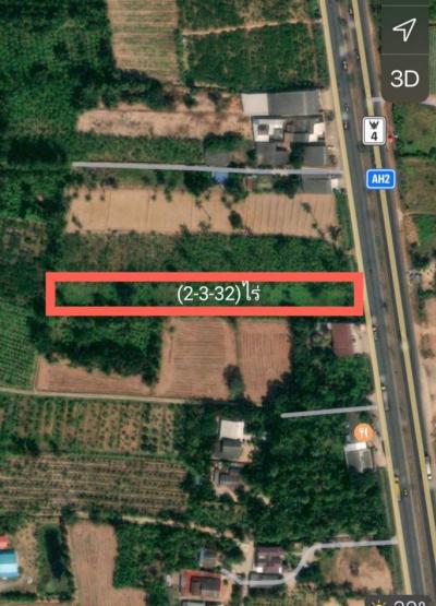 For SaleLandCha-am Phetchaburi : Land for sale, Tha Yang land, Phetchaburi, 2 rai 3 ngan 32 square wa, next to Petchkasem Road, inbound to Bangkok, width 22 meters