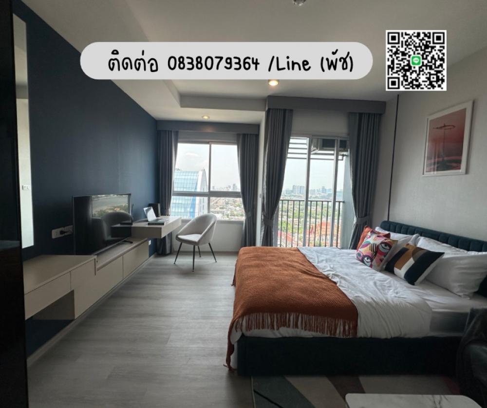 For SaleCondoPinklao, Charansanitwong : Recoverable 💯% River view condo, high floor, size 26 sq m, fully furnished, interested, contact, call / Line 0838079364 (Patch)