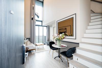 For SaleCondoOnnut, Udomsuk : Condo for sell THE LINE Sukhumvit 101, 21st floor, Duplex room, size 42.71 sq m.fully furnished