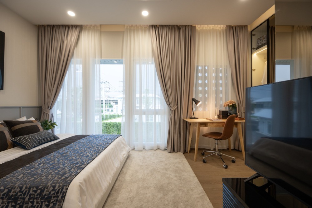 For RentTownhousePathum Thani,Rangsit, Thammasat : Rent a new townhome, large house, fully furnished, cheap price 19,000