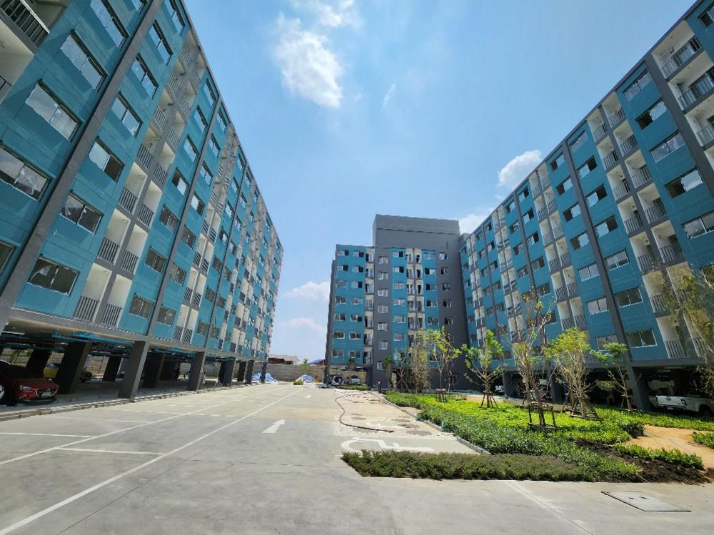 For SaleCondoLadkrabang, Suwannaphum Airport : Condo sale down payment Senakit - Chalong Krung Road, Lat Krabang District, Building A, ready to transfer-in (just in time for KMITL to open a new academic year)