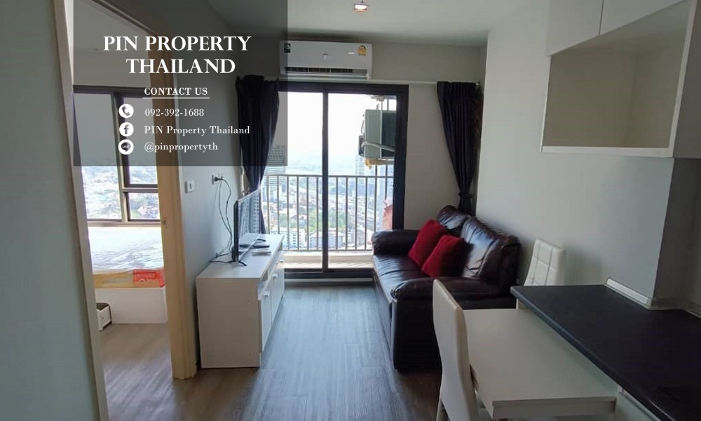For RentCondoPattanakan, Srinakarin : ✦✦✦ R-00278 Condo for rent, Rich Park @ Triple station, beautiful room, high view, fully furnished, has a washing machine, call 092-392-1688