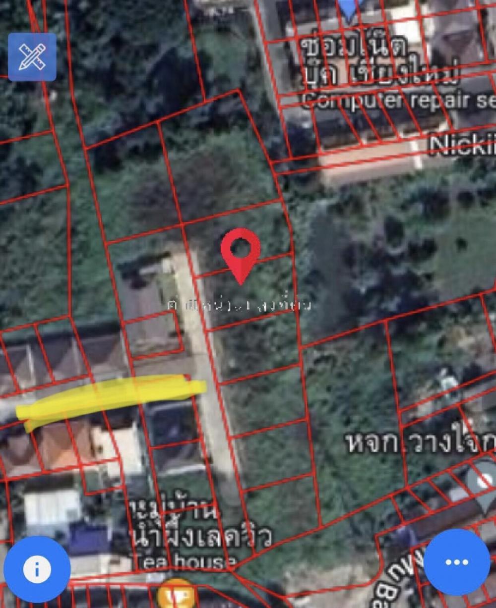 For SaleLandChiang Mai : Land for sale in Saraphi, Chiang Mai, 97 square meters, Nam Phueng Lake View Village. Suitable for building a house (Private) with privacy, there are many plots