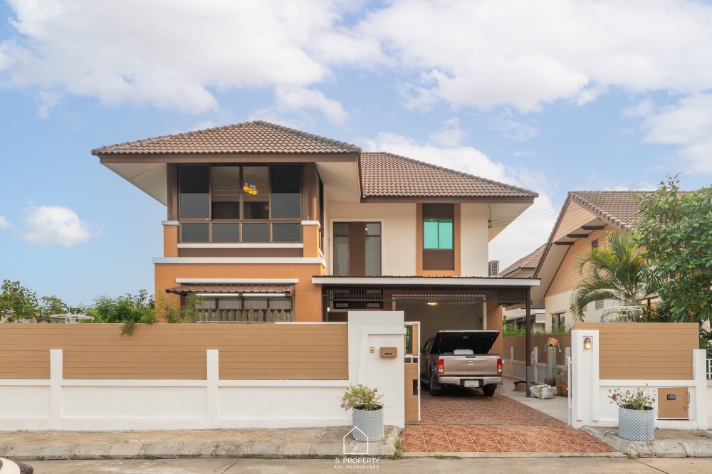 ขายบ้านเชียงใหม่ : ขายบ้านมือสองเชียงใหม่ ม.กุลพันธ์วิลล์ 9 อ.หางดง จ.เชียงใหม่ ใกล้กาดฝรั่ง สภาพใหม่พร้อมอยู่ หลังริม วิวทุ่งนา ต่อเติมบิ๊วอินไม้สักแท้