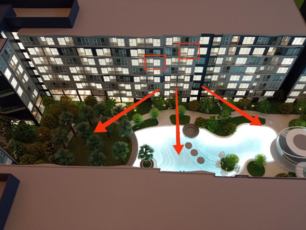 Sale DownCondoPathum Thani,Rangsit, Thammasat : Sell ​​down payment Kave town island, Building B, Floor 6, Room 1 Bed plus and 1Bed