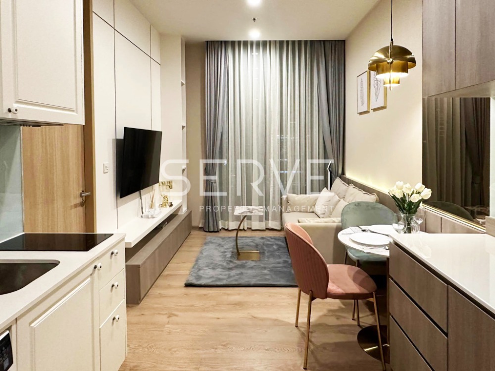 For RentCondoSukhumvit, Asoke, Thonglor : 🔥🔥Corner Unit 1 Bed Nice Decorate High Fl. 25+ Good Location BTS Asok & MRT Sukhumvit 550 m. at Noble BE19 Condo / For Rent