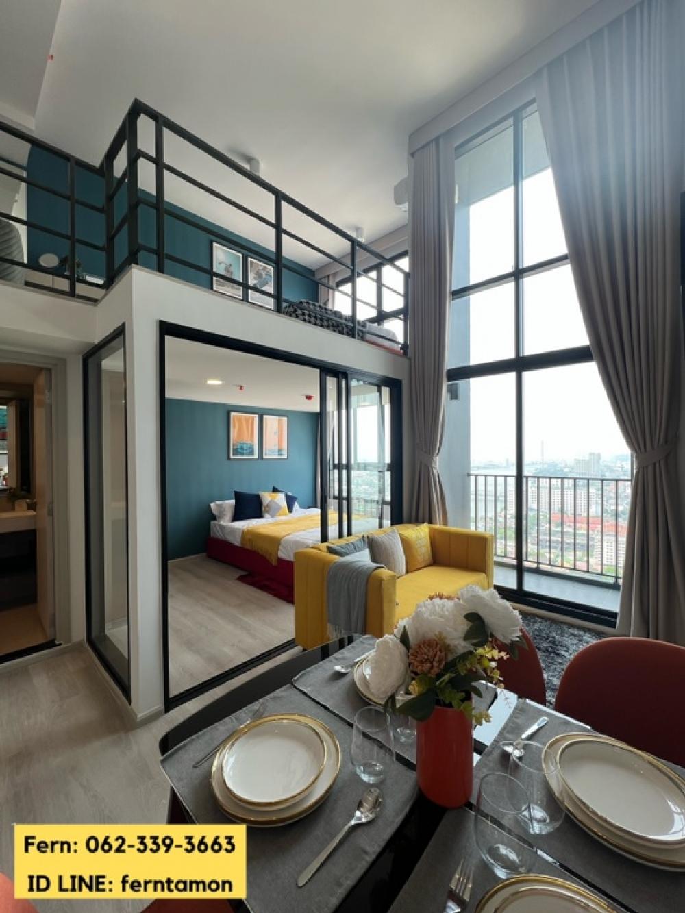 For SaleCondoPinklao, Charansanitwong : 💢 1 Bedroom Hybrid, beautiful room, fully furnished, ready to move in, new room from the Ideo Charan 70-Riverview project