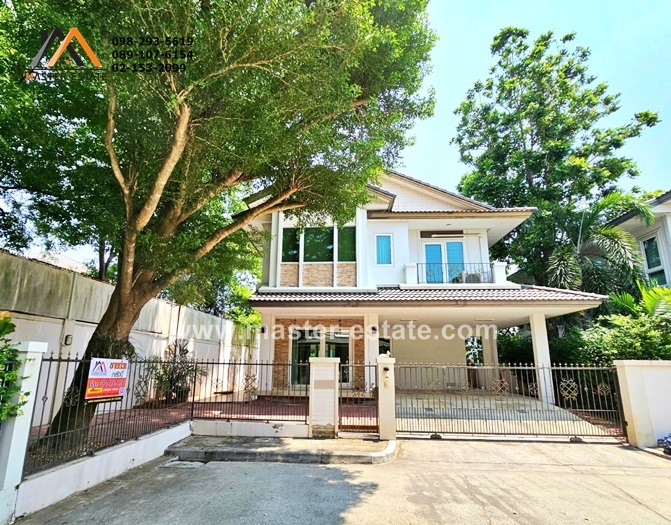 ขายบ้านบางนา แบริ่ง ลาซาล : มัณฑนา บางนา กม.13 บ้านเดี่ยว 2 ชั้น หลังริมร่มรื่น 55.6 ตร.ว. + BUILT-IN ตัวบ้านยกสูงกว่าถนนโครงการ กระจกกันเสียง INSULATE 2 ชั้น