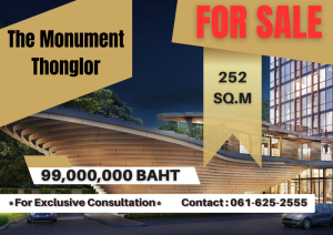 For SaleCondoSukhumvit, Asoke, Thonglor : *For Sale Real Price* ****Real price**** The Monument Thonglo | 3 Bed | 061-625-2555