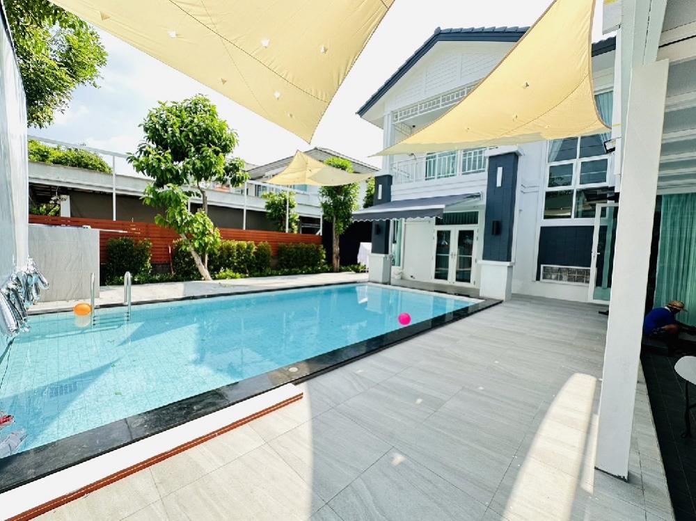 For RentHouseNawamin, Ramindra : House for rent, luxury project, Ramintra - Chatuchot with private swimming pool