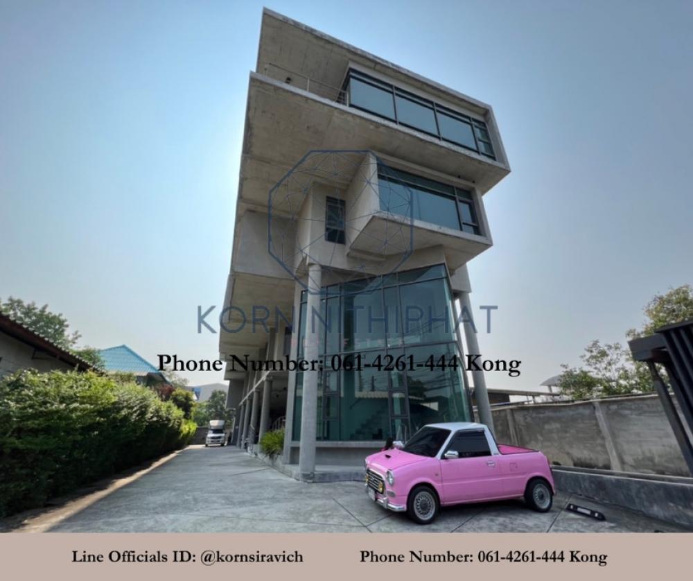 For RentOfficeOnnut, Udomsuk : Office for rent, 1,000 square meters, Soi On Nut, parking for 10 cars, modern style building Can be used as a residence