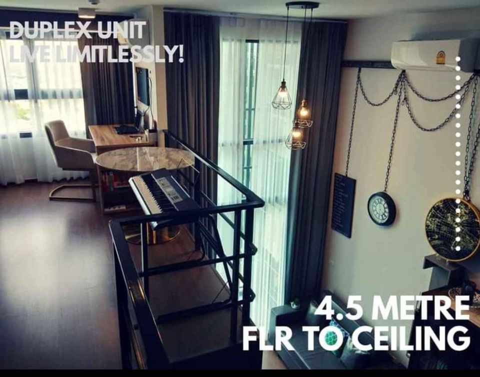 For SaleCondoRama9, Petchburi, RCA : Ideo New Rama9 Hybrid/Duplex type 2BR 53 sqm. Corner unit+Top Floor