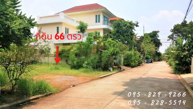 For SaleLandVipawadee, Don Mueang, Lak Si : Land for sale in Don Mueang, filled in, 66 square wa, Don Mueang - Nawong Pracha Phatthana Road 13, into the alley about + 300 meters in the village of Neo (Neo City), next to Songprapha - Nawong Road. Near Sri Saman Expressway, Don Mueang District, Bangk