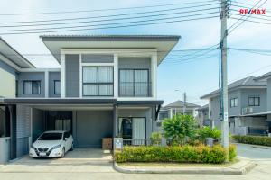 For SaleHouseRama 2, Bang Khun Thian : 2 storey detached house for sale, special plot of land position behind the corner, modern furniture add to pile