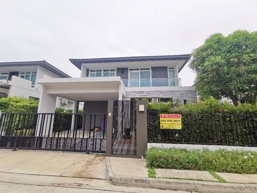 For SaleHouseLadkrabang, Suwannaphum Airport : House for sale, Manthana On Nut-Wongwaen 5 project, next to the ring road, near Mega Bangna (H23056)