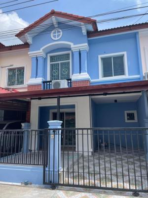 For RentTownhouseBangna, Bearing, Lasalle : For rent, The Connect Village 2 near Mega Bangna Market village 18.7 square wah, 3 bedrooms, 2 bathrooms, 1 air conditioner, large room, price 12,000, deposit 2 months, advance 1 month, contract 1 year Tel: 0967052299 knan Line: nannaka104https://line.me/