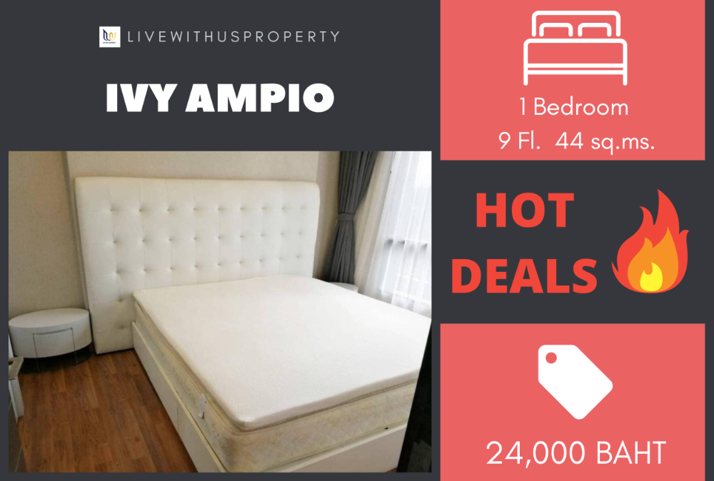 For RentCondoRatchadapisek, Huaikwang, Suttisan : Urgent rent!! Very good price, very beautiful decorated room, Ivy Ampio
