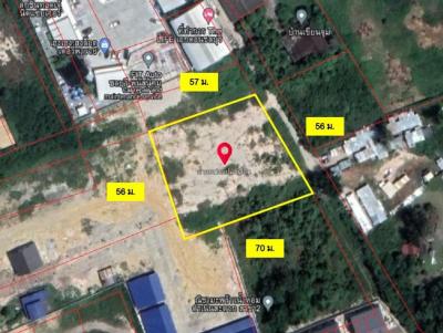 For RentLandPattaya, Bangsaen, Chonburi : Land for rent, opposite Robinson Don Hua Lo, Mueang Chon Buri District, 2 rai 55 square wa, suitable for warehouses, apartments, parking lots or various types of businesses.
