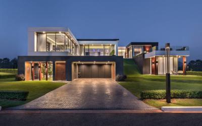 For SaleHousePak Chong KhaoYai : House for sale Modern signature Khao yai 2000 sq m. 1 rai behind the corner next to the mountain and the most beautiful view.