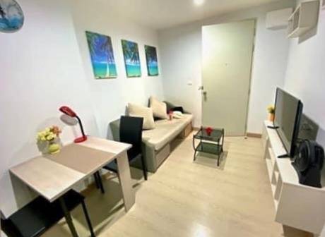 For RentCondoSamut Prakan,Samrong : Cheap rent ✅ The Kith Plus Sukhumvit 113 ✅ Size 28 sq m, 8th floor, Building A, 1 bedroom