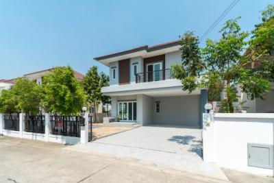 ขายบ้านปทุมธานี รังสิต ธรรมศาสตร์ : ขาย บ้านเดี่ยว พร้อมเข้าอยู่ หมู่บ้าน พฤกษ์พิมานการ์เด้น 345 180 ตรม. 50 ตร.วา