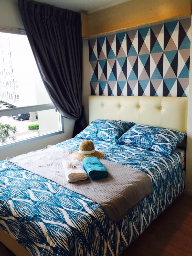 For RentCondoPattanakan, Srinakarin : For rent, a beautiful room 🛌 Lumpini Ville On Nut-Pattanakarn, 3rd floor, price 7,500 baht, 6 month contract ✨🌈