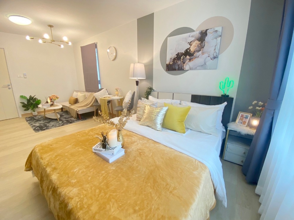 For SaleCondoPathum Thani,Rangsit, Thammasat : Sell ​​Plum Phaholyothin 89, newly renovated, corner room, 1 bedroom, 1 bathroom, 28.27 sq m, 3rd floor, building 4A, phase 4 #, near Lak Hok BTS station.