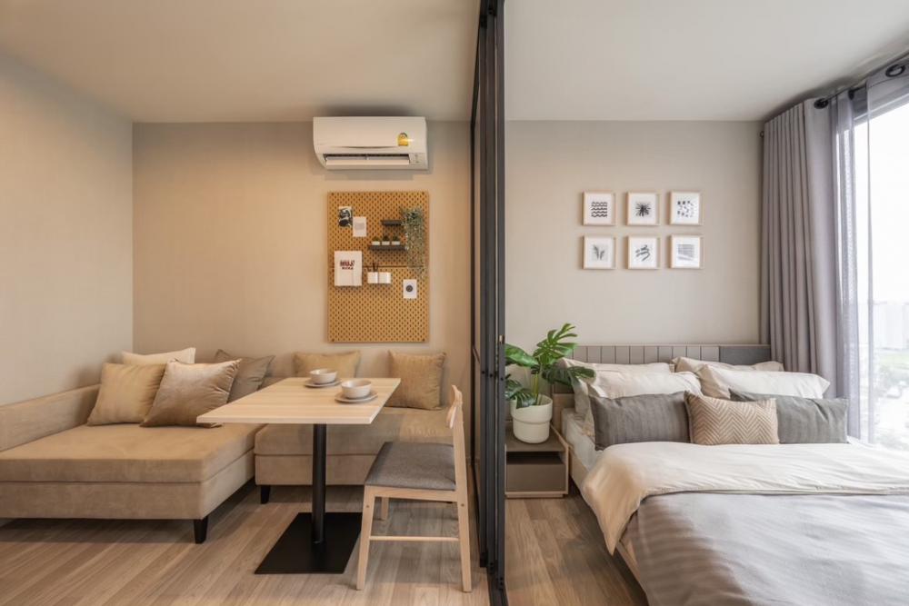 For SaleCondoBangna, Bearing, Lasalle : 🔥 Condo next to Bangna BTS, 200 meters, fully furnished, IDEO Mobi Sukhumvit East Point, 1 bedroom, only 2.99 million baht.