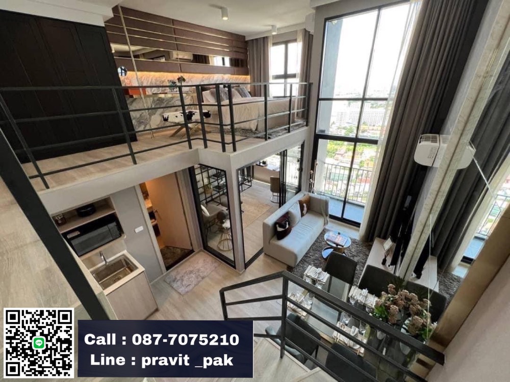 For SaleCondoPinklao, Charansanitwong : The last curve before closing the project, Ideo Charan 70 - River View, 2-storey high ceiling, river view in every room, first-hand room, starting at only 4.29 million.