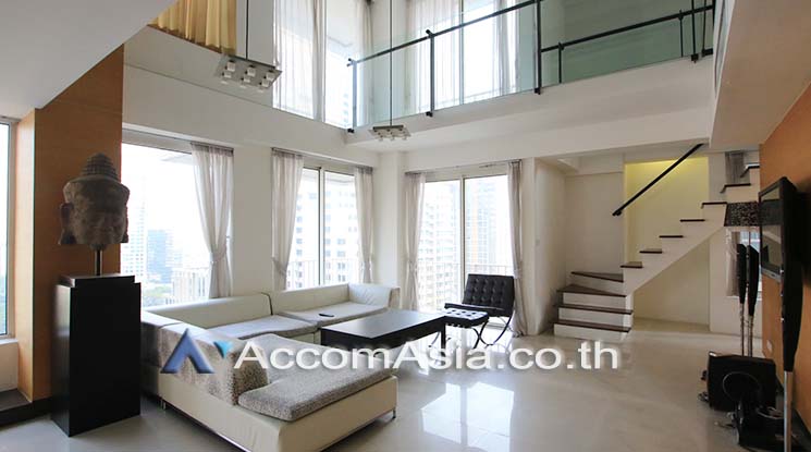 ให้เช่าคอนโดวิทยุ ชิดลม หลังสวน : Double High Ceiling, Duplex Condo | 3 Bedrooms Condominium for Rent in Ploenchit, Bangkok near BTS Chitlom at Langsuan Ville (2000404)