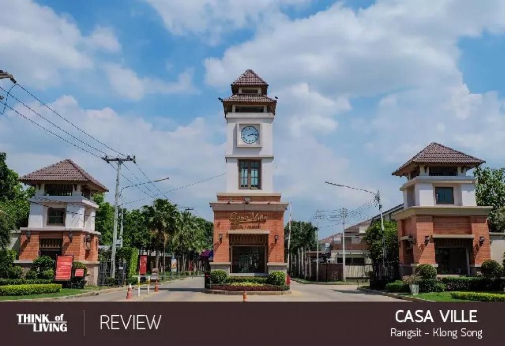 For SaleHousePathum Thani,Rangsit, Thammasat : 2 storey detached house for sale Ready to move in, free furniture 3 bedrooms, 3 bathrooms, Casa Ville Village