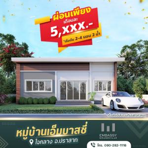 ขายบ้านสุรินทร์ : ขาย บ้านเดี่ยว 51 ตร.วา พร้อมอยู่กู้ได้เต็ม ใจกลาง อ.ปราสาท จ.สุรินทร์ 1.59 ล้าน