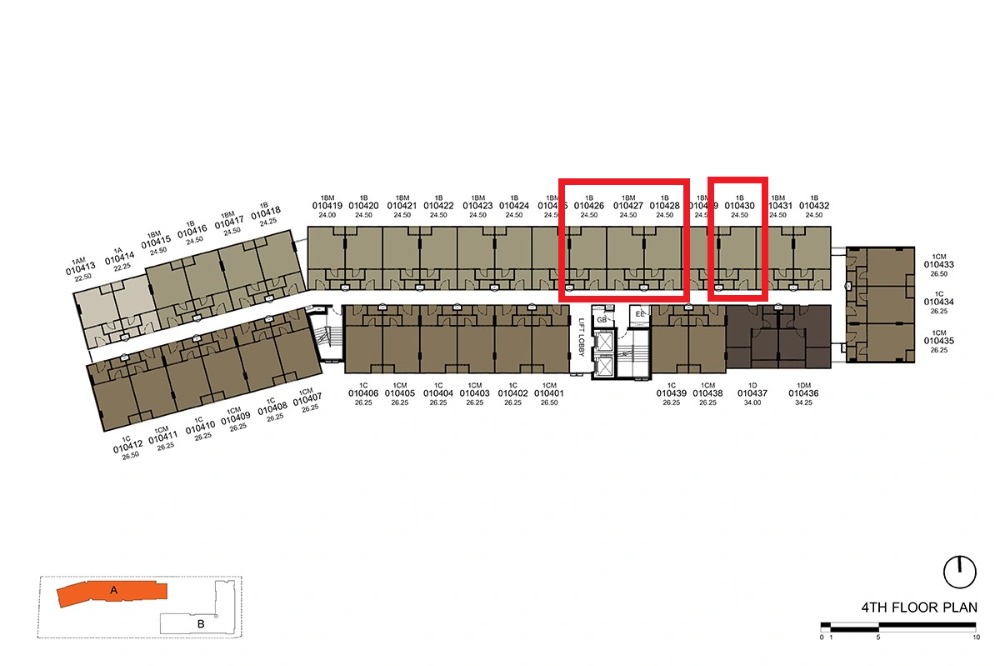 Sale DownCondoPathum Thani,Rangsit, Thammasat : Dcondo Hype Rangsit 1-bed, Building A, 24.5 sq m, north side, first price, clear view