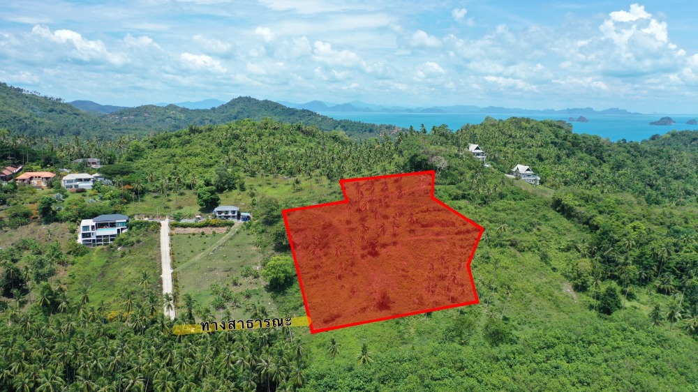 For SaleLandKoh Samui, Surat Thani : Spectacular 15 Rai 66.8 Wah (Approx. 24,267 square meters) Vacant Land for Sale with 360-Degree Sea View in Taling Ngam Beach, Koh Samui - Perfect for Resort or Sea View Villa
