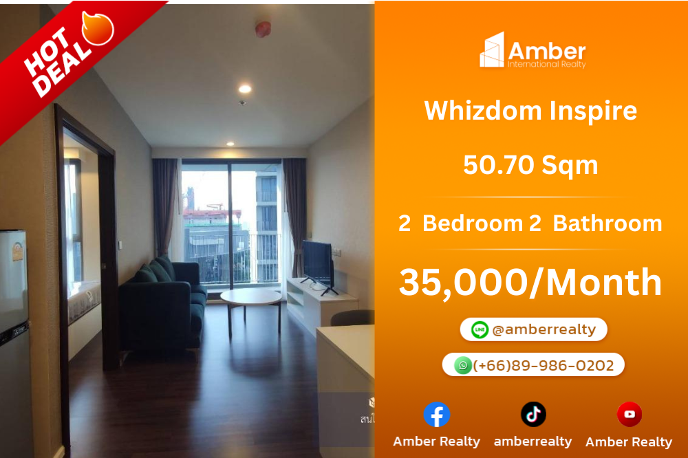 ให้เช่าคอนโดอ่อนนุช อุดมสุข : ⭐️Rent Whizdom Inspire Price 35,000 THB⭐️