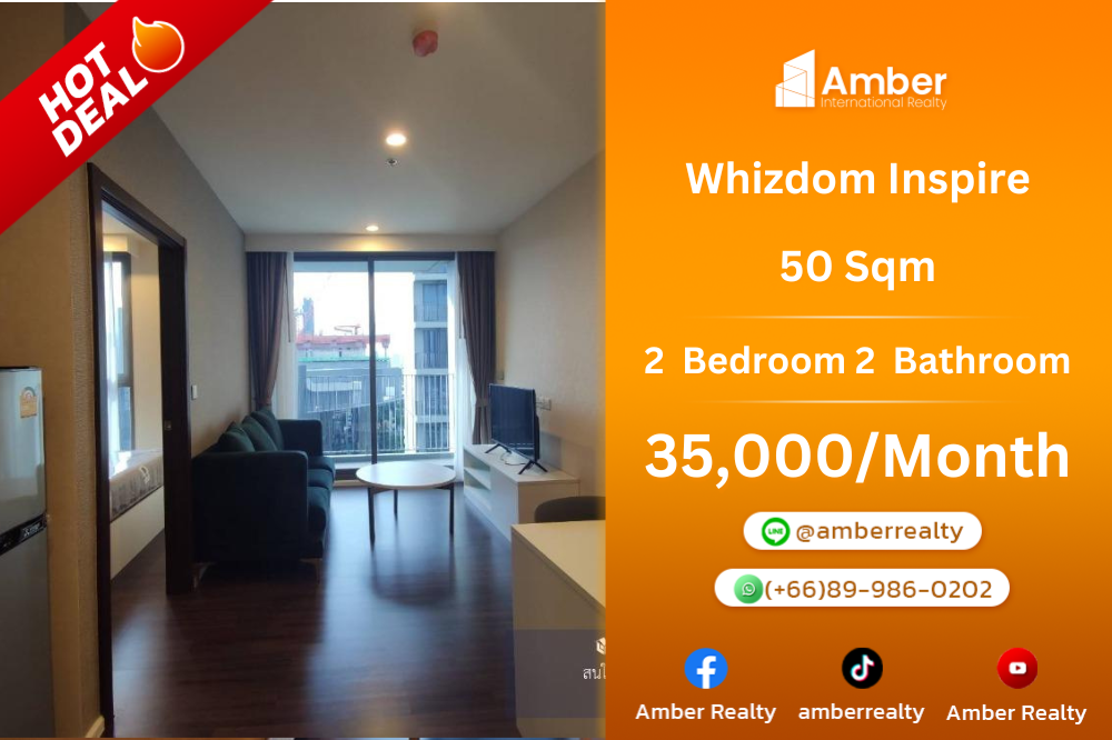 ให้เช่าคอนโดอ่อนนุช อุดมสุข : ⭐️Rent Whizdom Inspire Price 35,000 THB⭐️