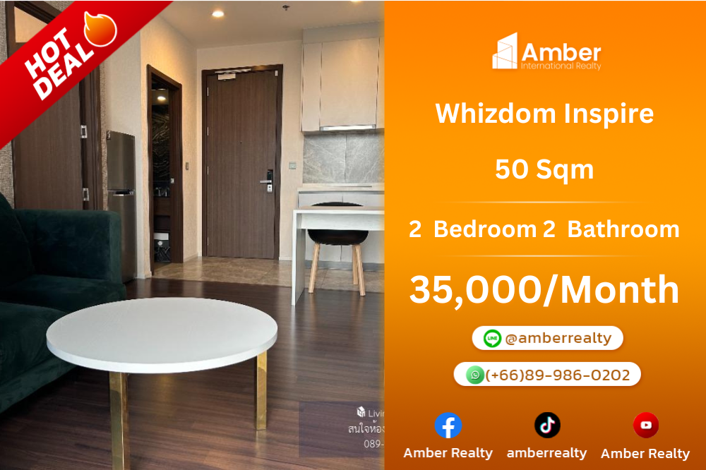 ให้เช่าคอนโดอ่อนนุช อุดมสุข : ⭐️Rent Whizdom Inspire Price 35,000 THB⭐️