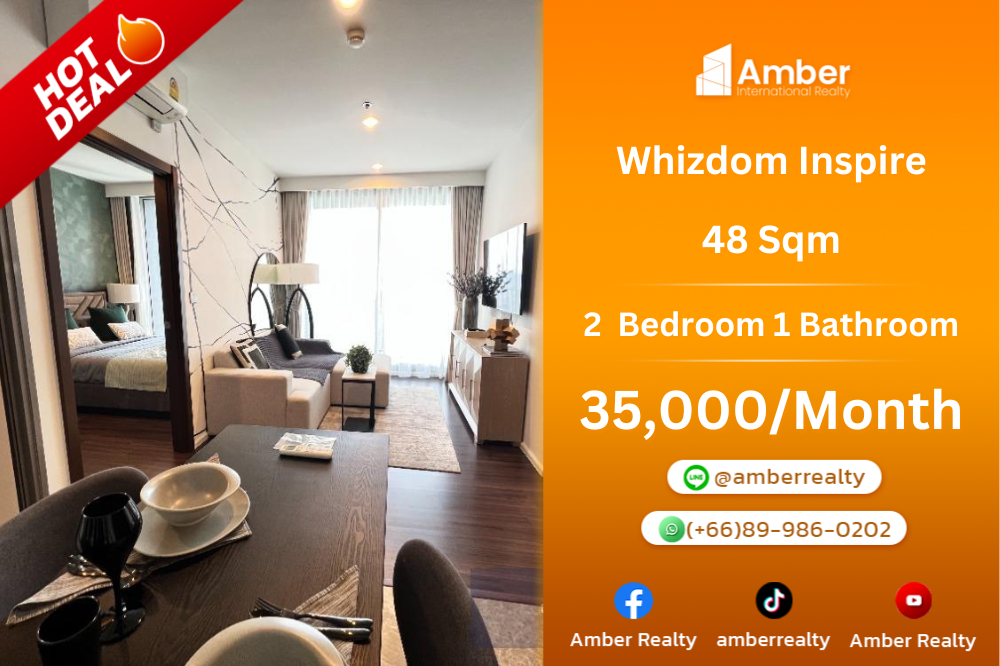 ให้เช่าคอนโดอ่อนนุช อุดมสุข : ⭐️Rent Whizdom Inspire Price 35,000 THB⭐️