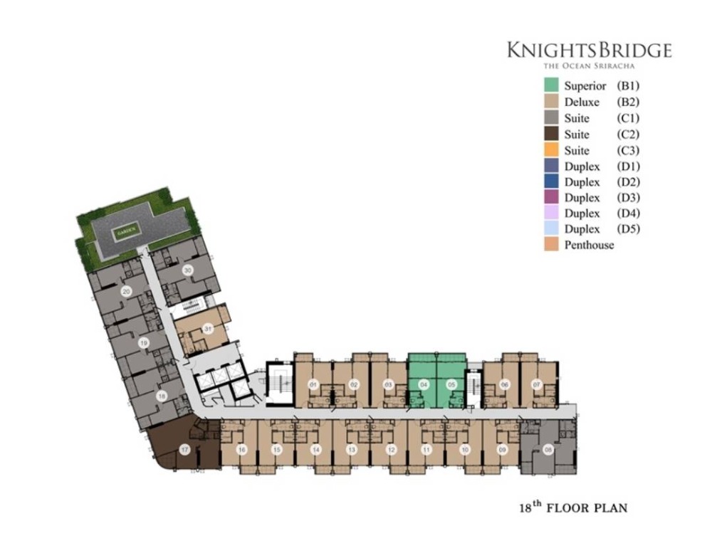 For SaleCondoSriracha Laem Chabang Ban Bueng : For Sell KNIGHTSBRIDGE THE OCEAN SRIRACHA 1 bed, high floor, beautiful view, special price